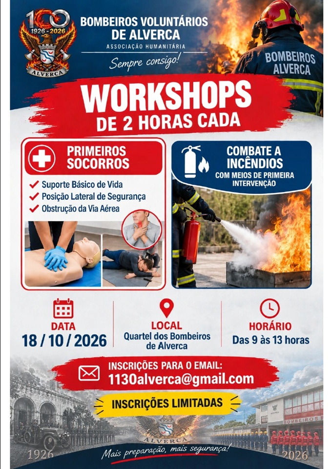 Workshops - Centenário dos Bombeiros Voluntários de Alverca